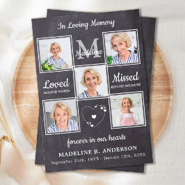 Robuust om geheugen te houden 5 Foto's Memorial Fu Bedankkaart