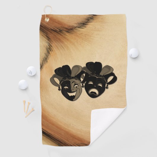 Robuust ontwerp van comedy en tragedie theater golfhanddoek (Insitu)