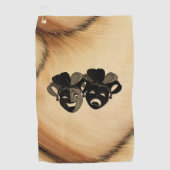 Robuust ontwerp van comedy en tragedie theater golfhanddoek (Voorkant)