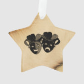 Robuust ontwerp van comedy en tragedie theater ornament (achterkant)