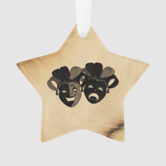 Robuust ontwerp van comedy en tragedie theater ornament (voorkant)