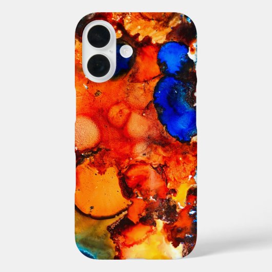Robuust oranje abstracte kunstinkt Case-Mate iPhone case (Achterkant)