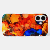Robuust oranje abstracte kunstinkt Case-Mate iPhone case (Achterkant (horizontaal))