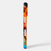 Robuust oranje abstracte kunstinkt Case-Mate iPhone case (Achterkant / Rechts)