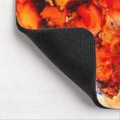 Robuust oranje abstracte kunstinkt muismat (Hoek)