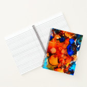 Robuust oranje abstracte kunstinkt notitieboek (Binnen)
