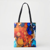 Robuust oranje abstracte kunstinkt tote bag (Voorkant)