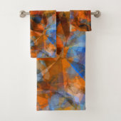 Robuust Oranje modern, abstract ontwerp Bad Handdoek (Insitu)