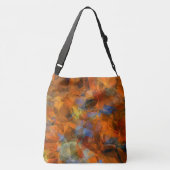 Robuust Oranje modern, abstract ontwerp Crossbody Tas (Achterkant)