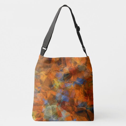 Robuust Oranje modern, abstract ontwerp Crossbody Tas (Achterkant)