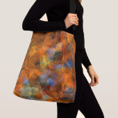 Robuust Oranje modern, abstract ontwerp Crossbody Tas (Dichtbij)