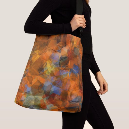 Robuust Oranje modern, abstract ontwerp Crossbody Tas (Dichtbij)