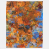 Robuust Oranje modern, abstract ontwerp Fleece Deken (Voorkant)