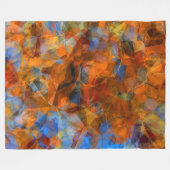 Robuust Oranje modern, abstract ontwerp Fleece Deken (Voorkant (Horizontaal))