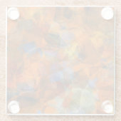 Robuust Oranje modern, abstract ontwerp Glazen Onderzetter (Achterkant)