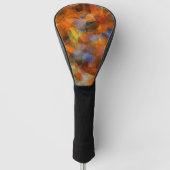 Robuust Oranje modern, abstract ontwerp Golfheadcover (Voorkant)