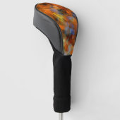 Robuust Oranje modern, abstract ontwerp Golfheadcover (Schuin)