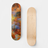 Robuust Oranje modern, abstract ontwerp Persoonlijk Skateboard (Voorkant)
