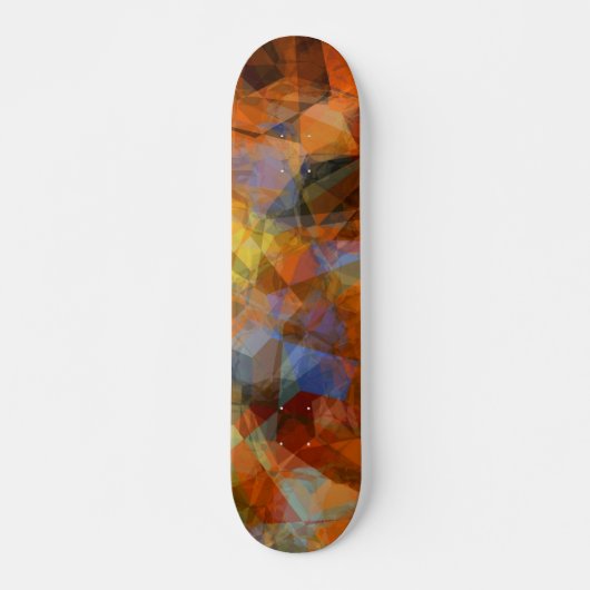 Robuust Oranje modern, abstract ontwerp Persoonlijk Skateboard (Voorkant)