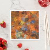 Robuust Oranje modern, abstract ontwerp Servet (Insitu)