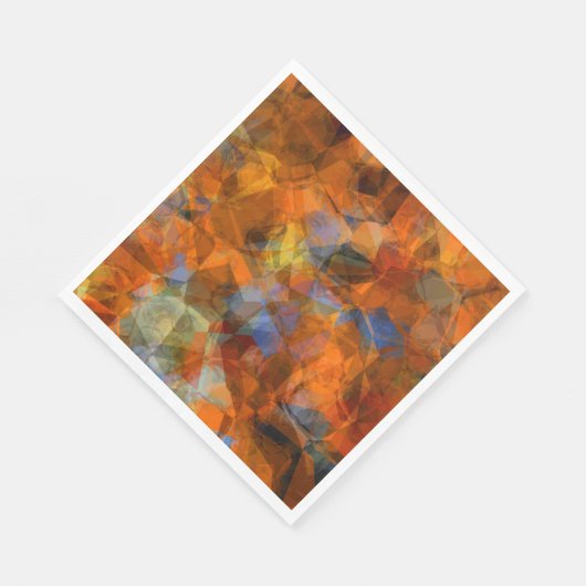 Robuust Oranje modern, abstract ontwerp Servet (Hoek)