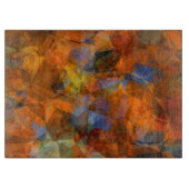 Robuust Oranje modern, abstract ontwerp Snijplank (Voorkant)