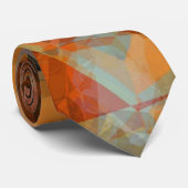 Robuust Oranje modern, abstract ontwerp Stropdas (Opgerold)