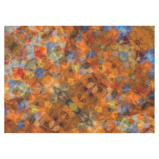 Robuust Oranje modern, abstract ontwerp Tafelkleed (Voorkant (Horizontaal))