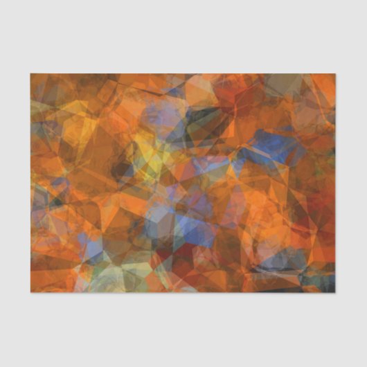 Robuust Oranje modern, abstract ontwerp Tissuepapier (Voorkant)