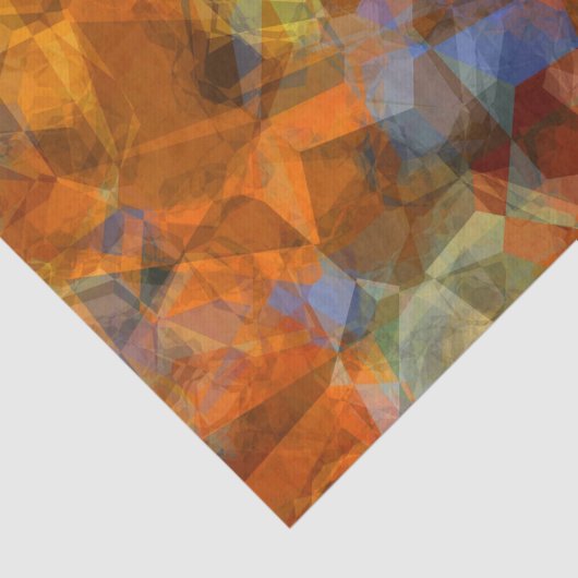 Robuust Oranje modern, abstract ontwerp Tissuepapier (Detail)