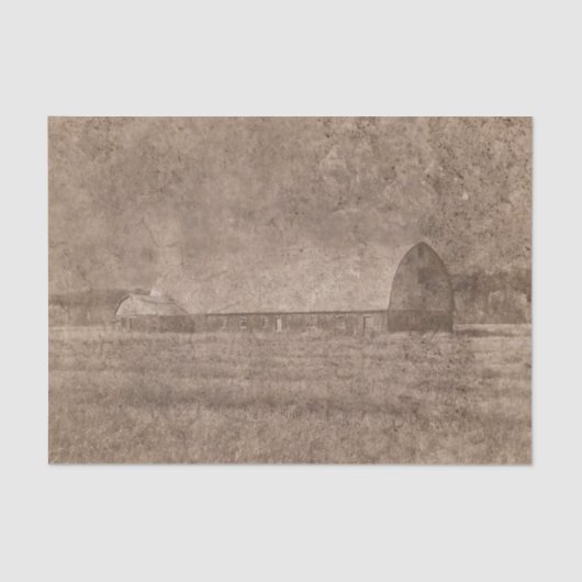 Robuust oude Sepia Brown Barn Texture Tissuepapier (Voorkant)