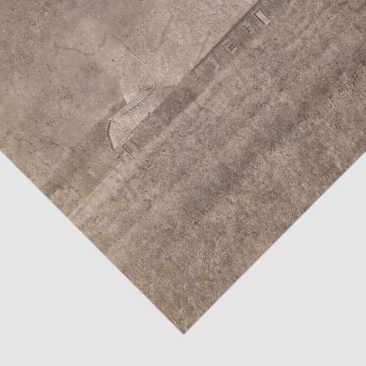 Robuust oude Sepia Brown Barn Texture Tissuepapier (Detail)