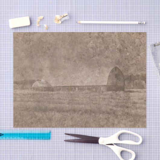 Robuust oude Sepia Brown Barn Texture Tissuepapier (Craft)