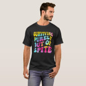 Robuust overleven uit de spits van de kleurstof Vr T-shirt (Voorkant volledig)