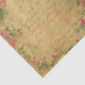 Robuust, Parchement, versleten, floreel, letters, Tissuepapier (Detail)