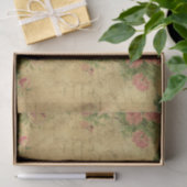 Robuust, Parchement, versleten, floreel, letters, Tissuepapier (Geschenk)