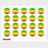 Robuust Rasta-ontwerp Ronde Sticker (Vel)
