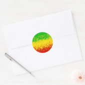 Robuust Rasta-ontwerp Ronde Sticker (Envelop)