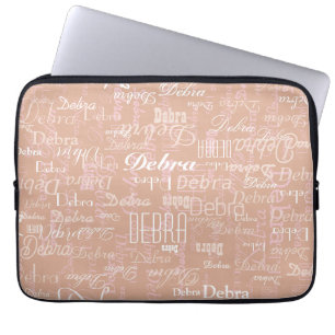 Robuust Roos - Persoonlijke naam, alles-over-druk Laptop Sleeve