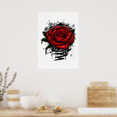 Robuust Roos Poster (Keuken)