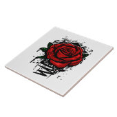 Robuust Roos Tegeltje (Zijkant)