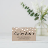Robuust script, Kraft, String Lights Display Showe Informatiekaartje (Staand voorkant)