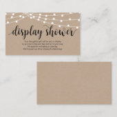 Robuust script, Kraft, String Lights Display Showe Informatiekaartje (Voorkant / Achterkant)