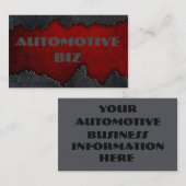 Robuust staal, grijs en rode bloedVisitekaartjes Visitekaartje (Voorkant / Achterkant)