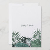 Robuust Tropisch sparen de Datum, waterverf. Feestdagenkaart (Achterkant)