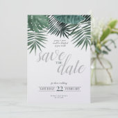 Robuust Tropisch sparen de Datum, waterverf. Feestdagenkaart (Staand voorkant)