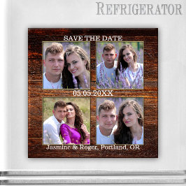 Robuust Uw 4 Foto's bewaren de Magnet Datum