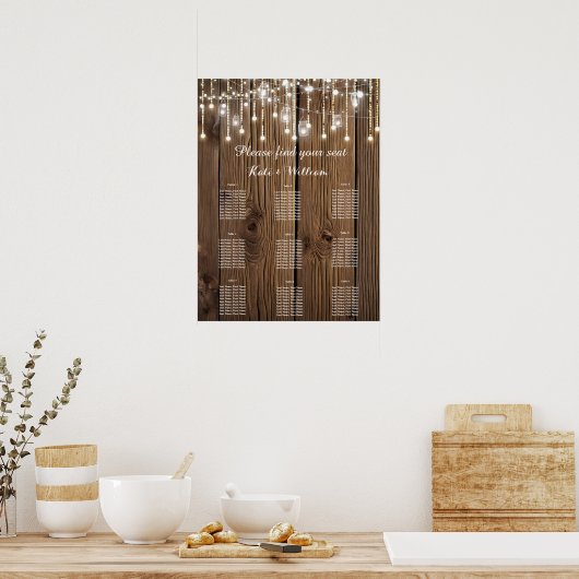 Robuust van licht Zitplan Poster (Keuken)