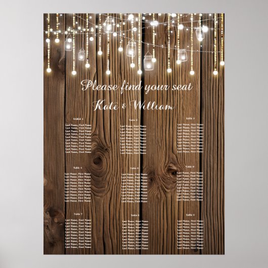 Robuust van licht Zitplan Poster (Voorkant)