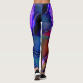 Robuust verkleurde geometrische vormen met neonlic leggings (Achterkant)